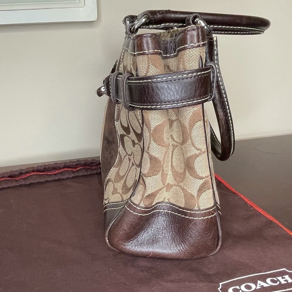 Authentic COACH Signature Demi Khaki Brown ✋🏻👜 - Picture 4 of 11